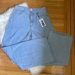 BNWT Princess Polly Denim Light Wash High Rise Wide Leg Jeans – Size 8